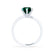 JULIET - Round Emerald Solitaire Engagement Ring 18k White Gold