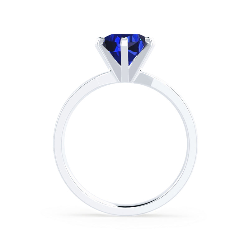 JULIET - Chatham® Round Blue Sapphire Solitaire Engagement Ring 950 Platinum