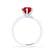 JULIET - Round Ruby Solitaire Engagement Ring 18k White Gold