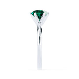 JULIET - Chatham® Round Emerald Solitaire Engagement Ring 950 Platinum