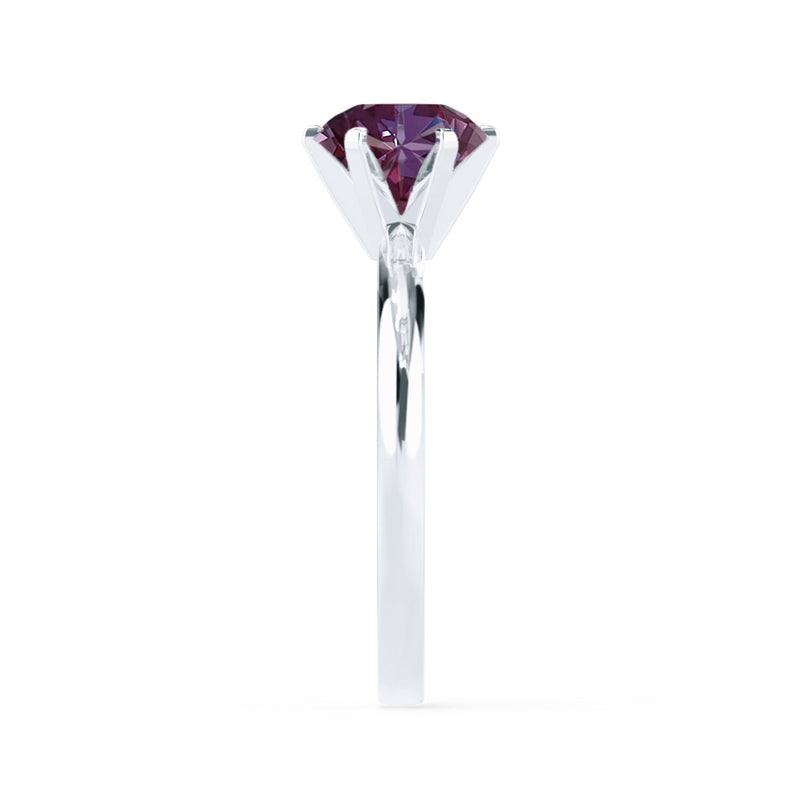 JULIET - Chatham® Round Alexandrite Solitaire Engagement Ring 950 Platinum