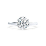 JULIET - Round Lab Diamond 18k White Gold Solitaire Ring Engagement Ring Lily Arkwright