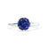 JULIET - Round Blue Sapphire Solitaire Engagement Ring 950 Platinum