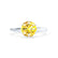 JULIET - Round Yellow Sapphire Solitaire Engagement Ring 950 Platinum