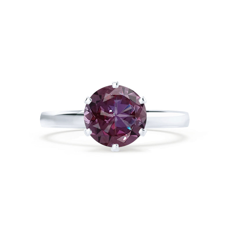 JULIET - Chatham® Round Alexandrite Solitaire Engagement Ring 950 Platinum