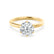 JULIET - Round Moissanite 18k Yellow Gold Solitaire Ring Engagement Ring Lily Arkwright