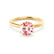 JULIET - Round Champagne True Sapphire Solitaire Engagement Ring 18k Yellow Gold