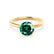 JULIET - Round Emerald Solitaire Engagement Ring 18k Yellow Gold