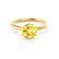 JULIET - Round Yellow Sapphire Solitaire Engagement Ring 18k Yellow Gold