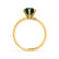 JULIET - Round Emerald Solitaire Engagement Ring 18k Yellow Gold