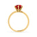 JULIET - Round Ruby Solitaire Engagement Ring 18k Yellow Gold