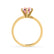JULIET - Round Champagne True Sapphire Solitaire Engagement Ring 18k Yellow Gold
