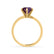 JULIET - Round Alexandrite Solitaire Engagement Ring 18k Yellow Gold