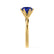 JULIET - Round Blue Sapphire Solitaire Engagement Ring 18k Yellow Gold