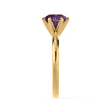 JULIET - Chatham® Round Alexandrite Solitaire Engagement Ring 18k Yellow Gold