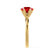 JULIET - Round Ruby Solitaire Engagement Ring 18k Yellow Gold