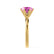 JULIET - Round Pink Sapphire Solitaire Engagement Ring 18k Yellow Gold