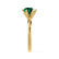 JULIET - Round Emerald Solitaire Engagement Ring 18k Yellow Gold