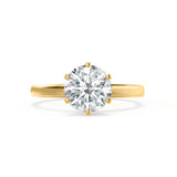 JULIET - Round Lab Diamond 18k Yellow Gold Solitaire Ring Engagement Ring Lily Arkwright
