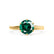 JULIET - Round Emerald Solitaire Engagement Ring 18k Yellow Gold