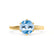JULIET - Round Aqua Spinel Solitaire Engagement Ring 18k Yellow Gold