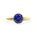 JULIET - Round Blue Sapphire Solitaire Engagement Ring 18k Yellow Gold