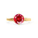 JULIET - Round Ruby Solitaire Engagement Ring 18k Yellow Gold
