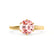 JULIET - Round Champagne True Sapphire Solitaire Engagement Ring 18k Yellow Gold
