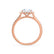 LAVENDER - Round Moissanite & Diamond 18k Rose Gold Petite Halo Ring Engagement Ring Lily Arkwright