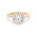 LAVENDER - Round Lab Diamond 18k Yellow Gold Petite Halo Ring Engagement Ring Lily Arkwright