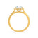 LAVENDER - Round Lab Diamond 18k Yellow Gold Petite Halo Ring Engagement Ring Lily Arkwright