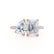 CELESTE - Toi et Moi Emerald & Pear Diamond Band Ring 18k Rose Gold Engagement Ring Lily Arkwright