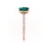 CELESTE - Toi Et Moi Green Emerald & Lab Diamond Pear Cut Ring 18k Rose Gold