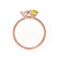 CELESTE - Toi Et Moi Yellow Sapphire Emerald & Lab Diamond Pear Cut Ring 18k Rose Gold