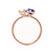 CELESTE - Toi Et Moi Sapphire Emerald & Lab Diamond Pear Cut Ring 18k Rose Gold