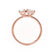 CELESTE - Toi et Moi Emerald & Pear Diamond Band Ring 18k Rose Gold Engagement Ring Lily Arkwright