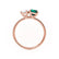 CELESTE - Toi Et Moi Green Emerald & Lab Diamond Pear Cut Ring 18k Rose Gold