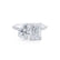 CELESTE - Toi et Moi Emerald & Pear Diamond Band Ring 18k White Gold Engagement Ring Lily Arkwright