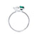 CELESTE - Toi Et Moi Green Emerald & Lab Diamond Pear Cut Ring 950 Platinum