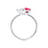 CELESTE - Toi Et Moi Ruby Emerald & Lab Diamond Pear Cut Ring 950 Platinum