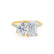 CELESTE - Toi et Moi Emerald & Pear Diamond Band Ring 18k Yellow Gold Engagement Ring Lily Arkwright