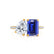 CELESTE - Toi Et Moi Sapphire Emerald & Lab Diamond Pear Cut Ring 18k Yellow Gold