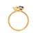 CELESTE - Toi Et Moi Sapphire Emerald & Lab Diamond Pear Cut Ring 18k Yellow Gold