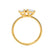 CELESTE - Toi et Moi Emerald & Pear Diamond Band Ring 18k Yellow Gold Engagement Ring Lily Arkwright