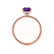 LIVELY - Radiant Alexandrite & Diamond 18k Rose Gold Petite Hidden Halo Pavé Shoulder Set Ring Engagement Ring Lily Arkwright