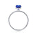 LIVELY - Radiant Blue Sapphire & Diamond Platinum Petite Hidden Halo Pavé Shoulder Set Ring Engagement Ring Lily Arkwright