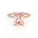LIVELY - Radiant Champagne Sapphire & Diamond 18k Rose Gold Petite Hidden Halo Pavé Shoulder Set Ring Engagement Ring Lily Arkwright