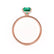LIVELY - Radiant Emerald & Diamond 18k Rose Gold Petite Hidden Halo Pavé Shoulder Set Ring Engagement Ring Lily Arkwright