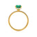 LIVELY - Radiant Emerald & Diamond 18k Yellow Gold Petite Hidden Halo Pavé Shoulder Set Ring Engagement Ring Lily Arkwright