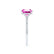LIVELY - Radiant Pink Sapphire & Diamond 18k White Gold Petite Hidden Halo Pavé Shoulder Set Ring Engagement Ring Lily Arkwright